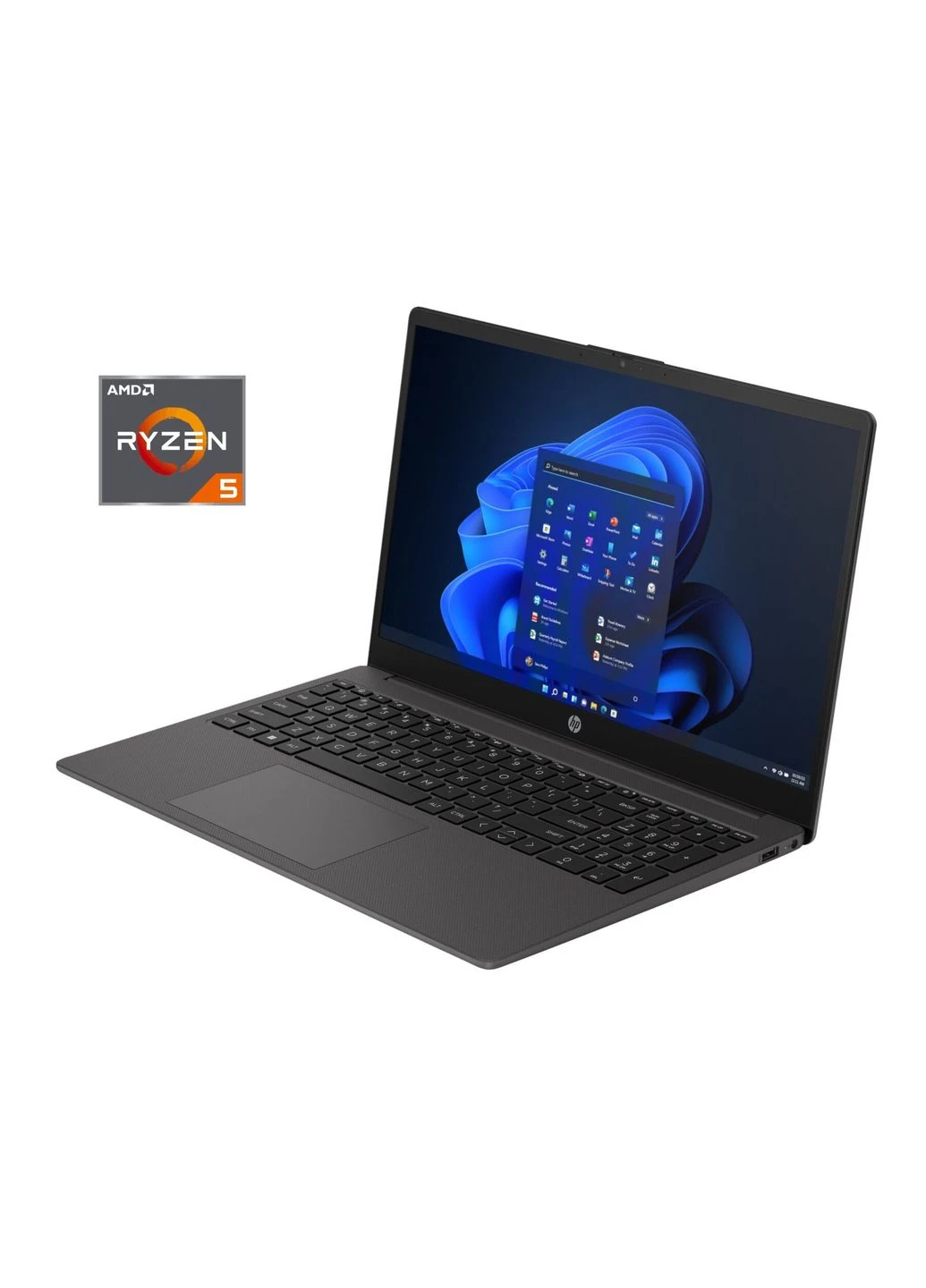Ультрабук HP 255 G10 / 15.6" (1920x1080) TN / AMD Ryzen 5 7520U (4 (8) ядра по 2.8 - 4.3 GHz) / 8 GB DDR5 / 512 GB SSD / AMD Hewlett Packard (398131252)