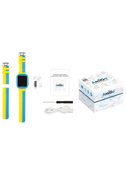 Смарт-годинник (976265) Amigo GO004 GLORY Splashproof Camera+LED Blue-Yellow (401521625)