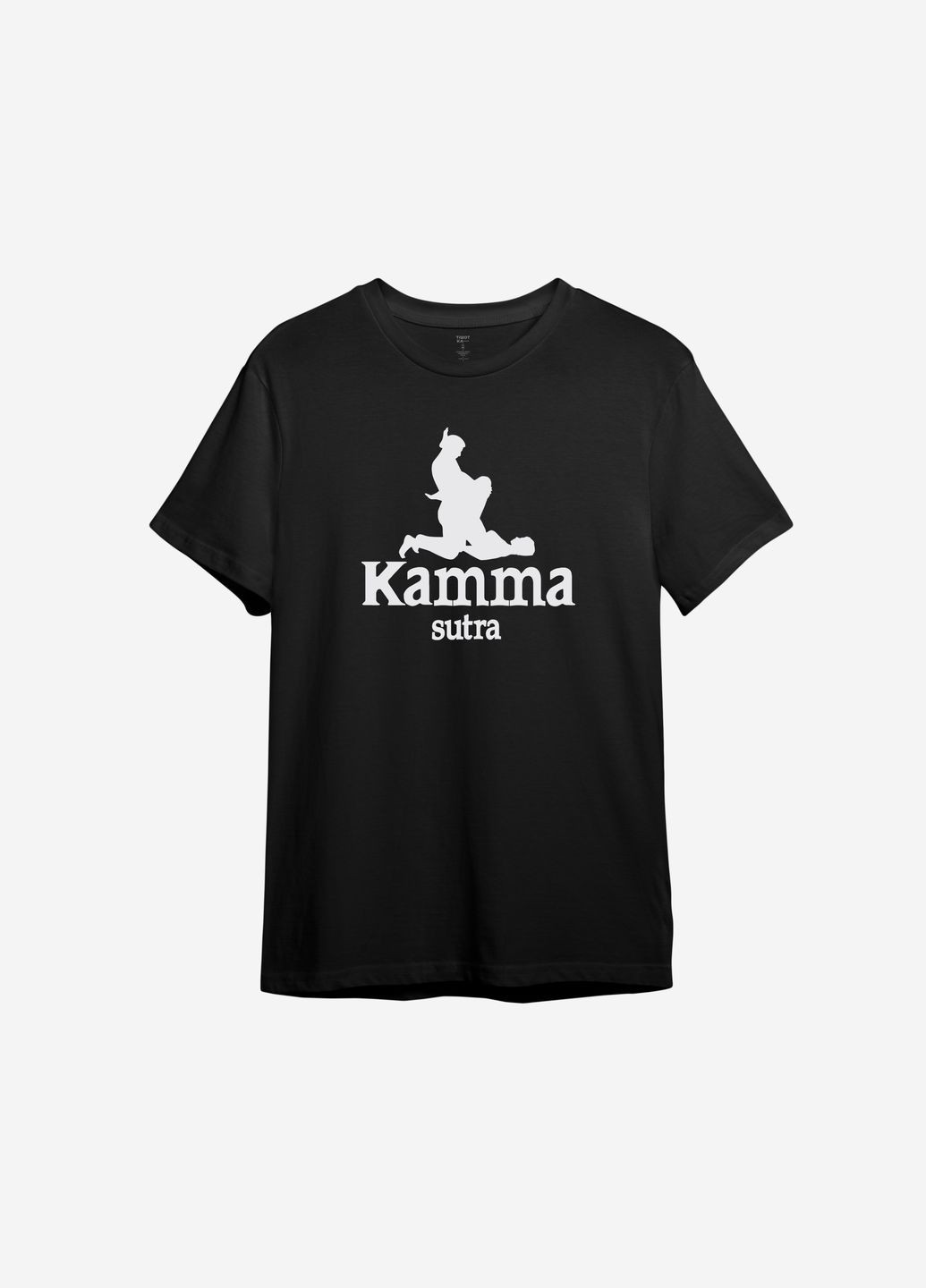 Чорна футболка з принтом "kamma-sutra" ТiШОТКА