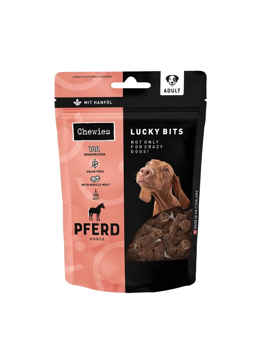 Натуральные лакомства из Конины Lucky Bits для взрослых собак 100 г Chewies (387662911)