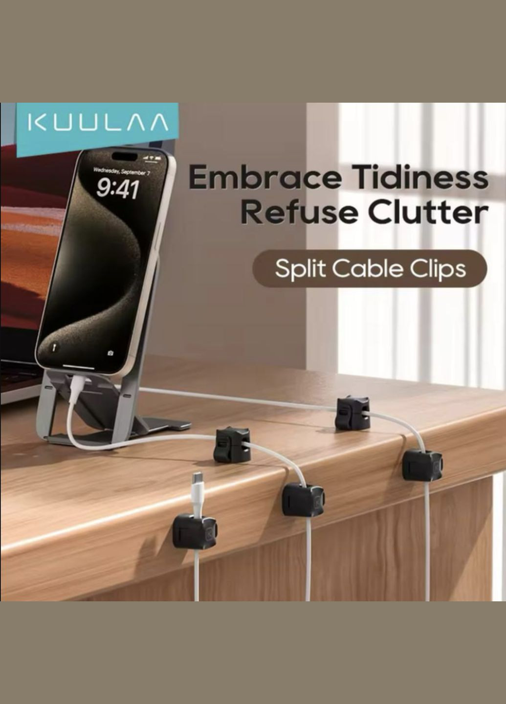 Органайзер держатель кабеля клипса хомут фиксатор зажим для провода 6 штук Черный Velcro (340276160)