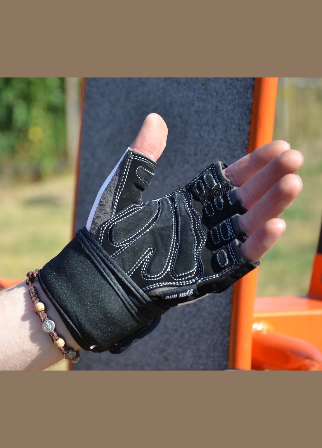 Рукавички для фітнесу PS-2850 Raw Power Black/White M Power System (316219840)