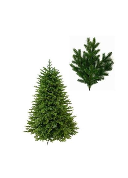 Штучна комбінована ялинка YalynkyWorld литі голки та плівка ПВХ Оскар Зелена 150 см Kvazar (312015927)