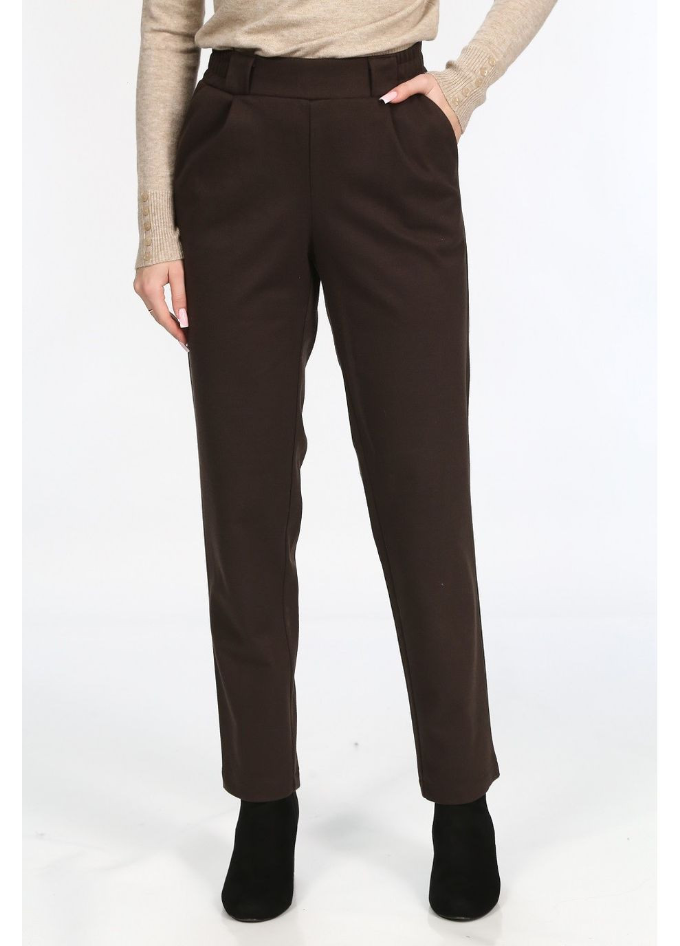 Штани теплі жіночі 086 меланж коричневий Актуаль (371816751)