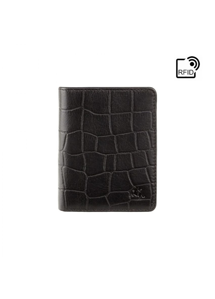 Портмоне шкіряне чоловіче чорного кольору Visconti (336377534)