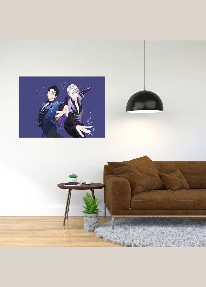 Плакат- с принтом "Yuri on Ice - Юры на льду (аниме) 1" A2 А0 Кавун постер (316209555)