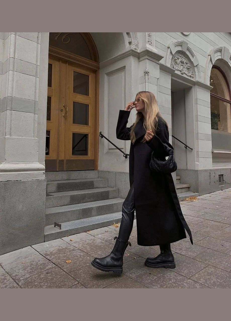 Черное Пальто No Brand