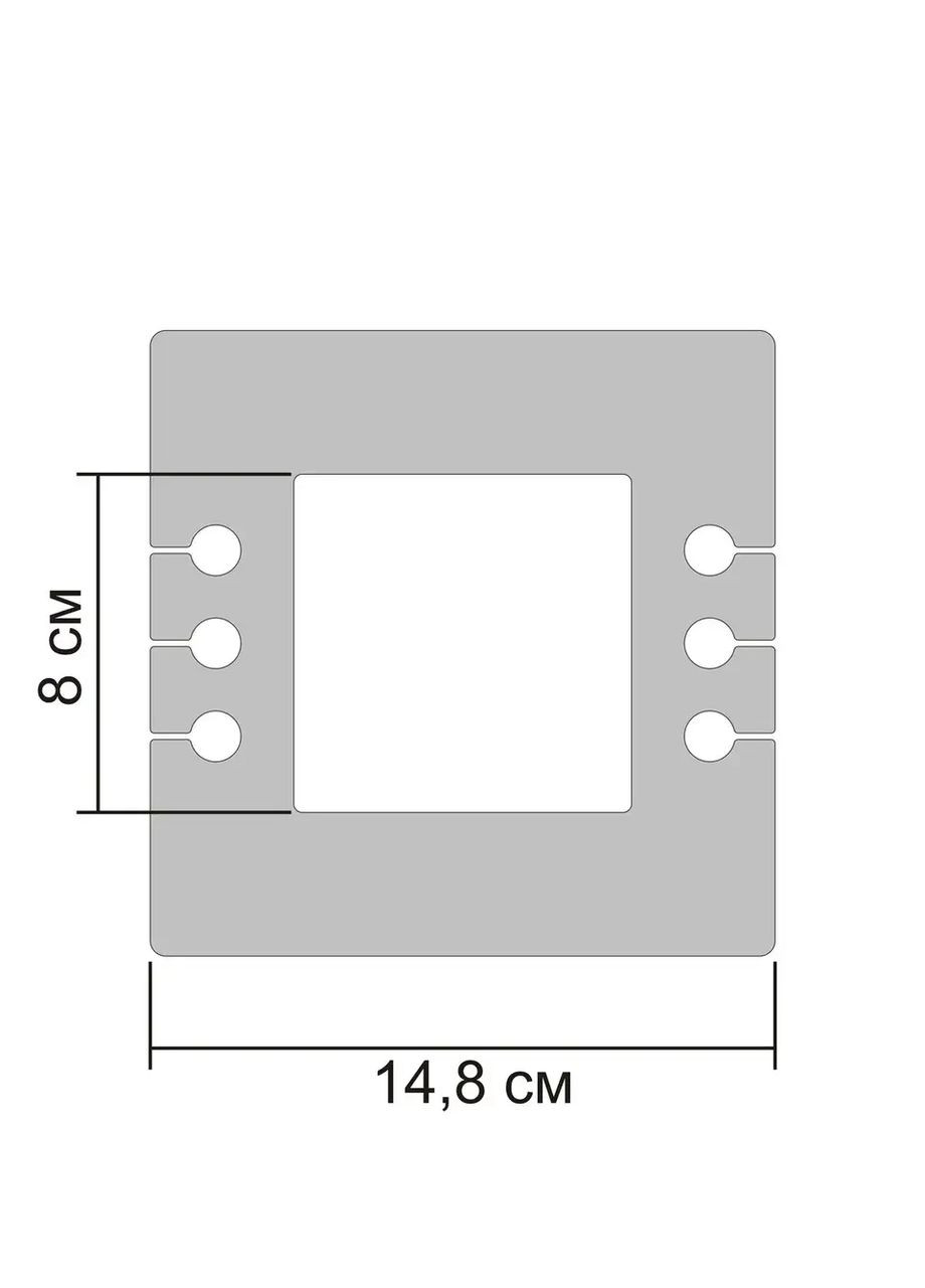 Интерьерная зеркальная рамка-наклейка под выключатель декоративная №8 серебро 1 шт. Ваша Світлість (366334473)