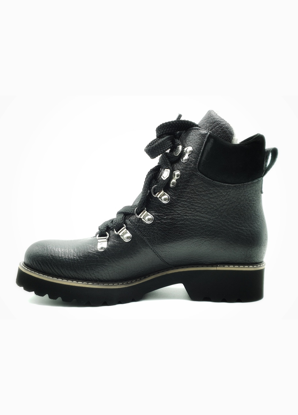 Осенние женские ботинки зимние черные кожаные p-10-1 25 см (р) patterns