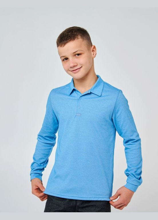 Футболка-поло (довгий рукав) Синій іній Smil (298533322)
