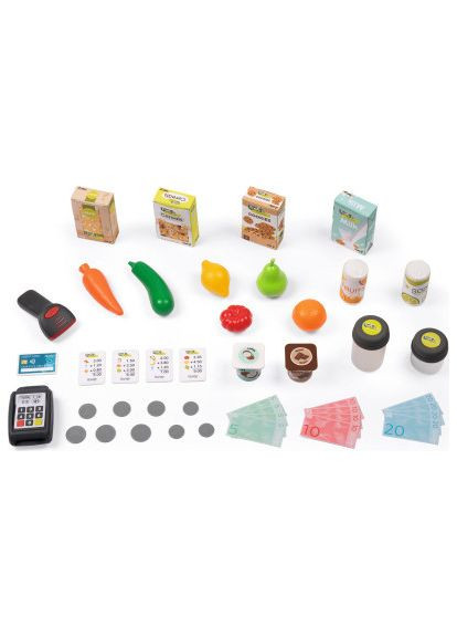 Игровой набор Интерактивный супермаркет Фреш с корзиной и сканером со световыми и звуковыми эффектами (350233) Smoby Інтерактивний супермаркет Фреш з кошиком та сканер (366258870)