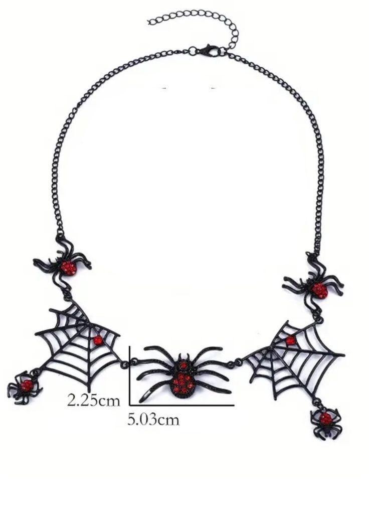 Готичне кольє хелловін павук, павутина, 1478 No Brand (362453643)