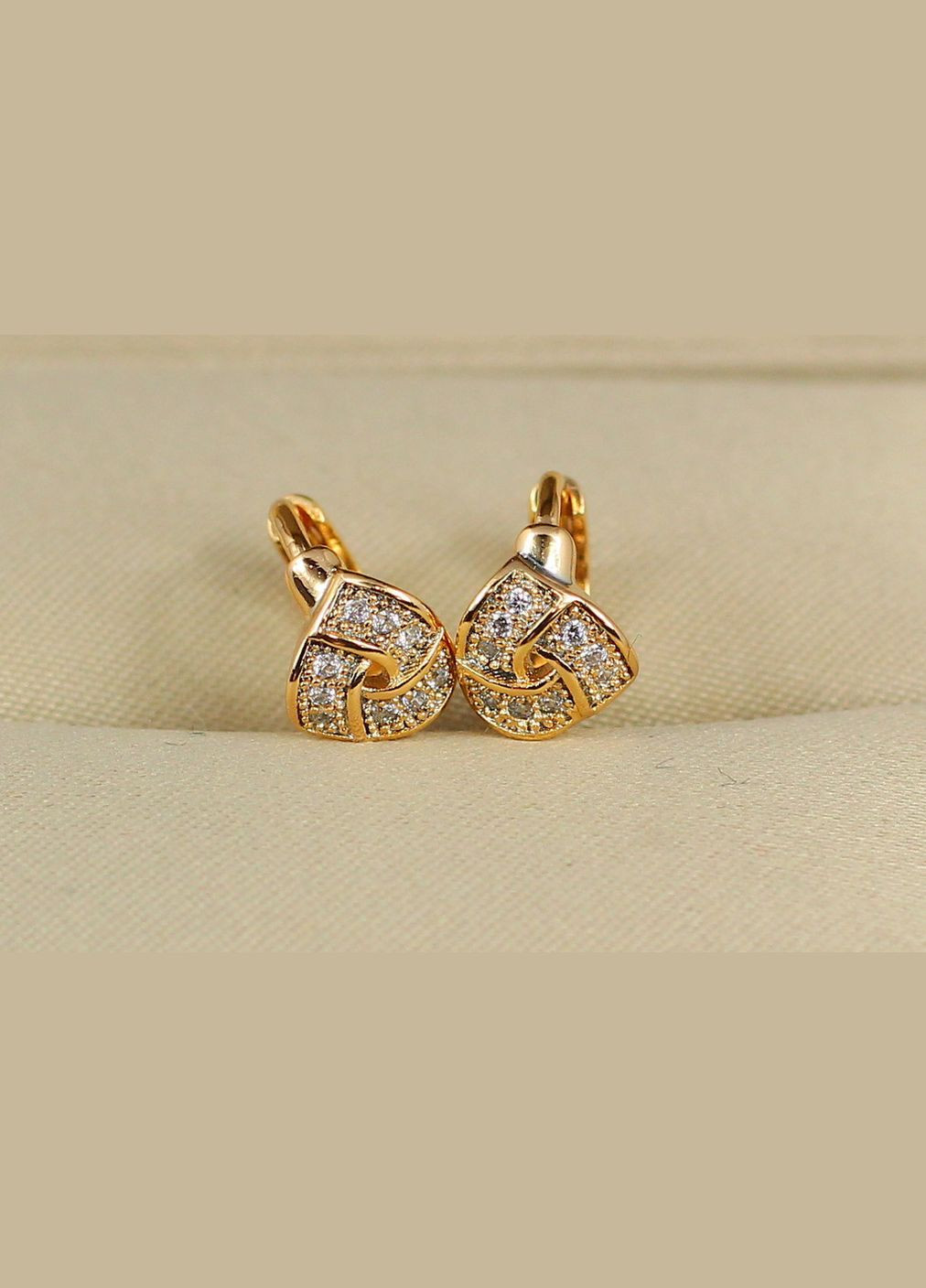 Серьги детские триединство 0,8 см золотистые Xuping Jewelry (316607273)