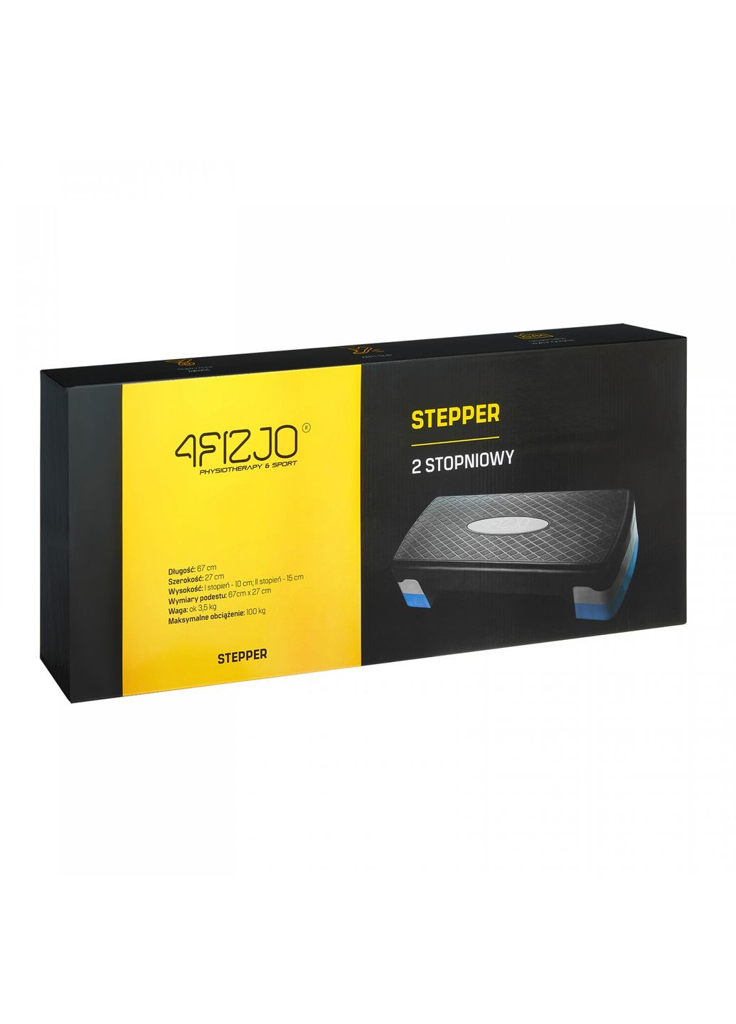 Степ-платформа 2-ступенчатая 69 х 28 х 10-15 см Black/Blue (P-5907222931370) 4FIZJO (301906298)