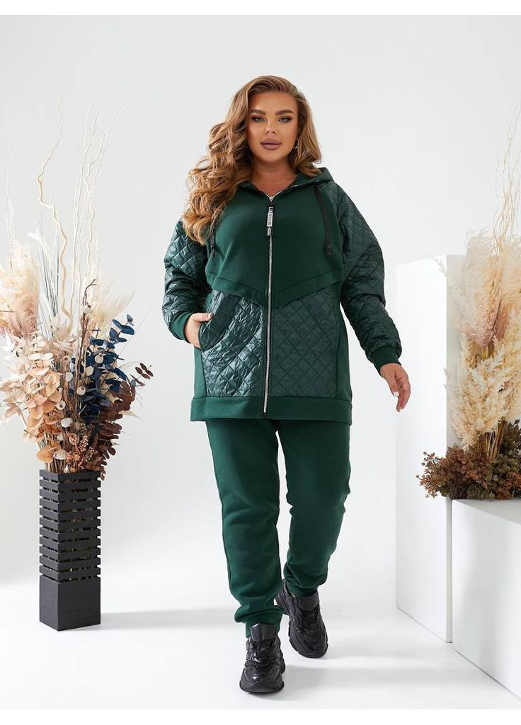 Жіночий батальний теплий костюм двійка кофта та штани No Brand (355885052)