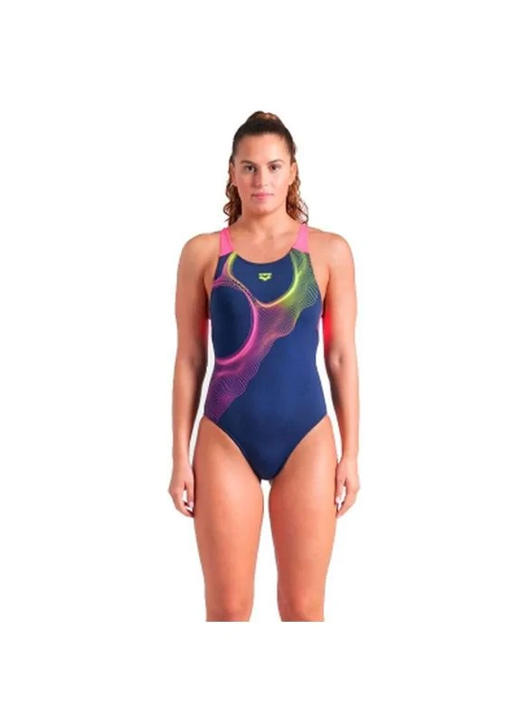 Синій літній купальник ripples swimsuit v back b 009021-780 (3468337506102) Arena