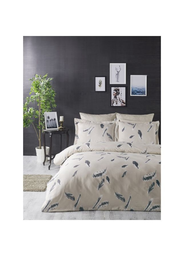 Постельное белье Marla Ranforce 200 х 220 см Feather Kayra (318387500)