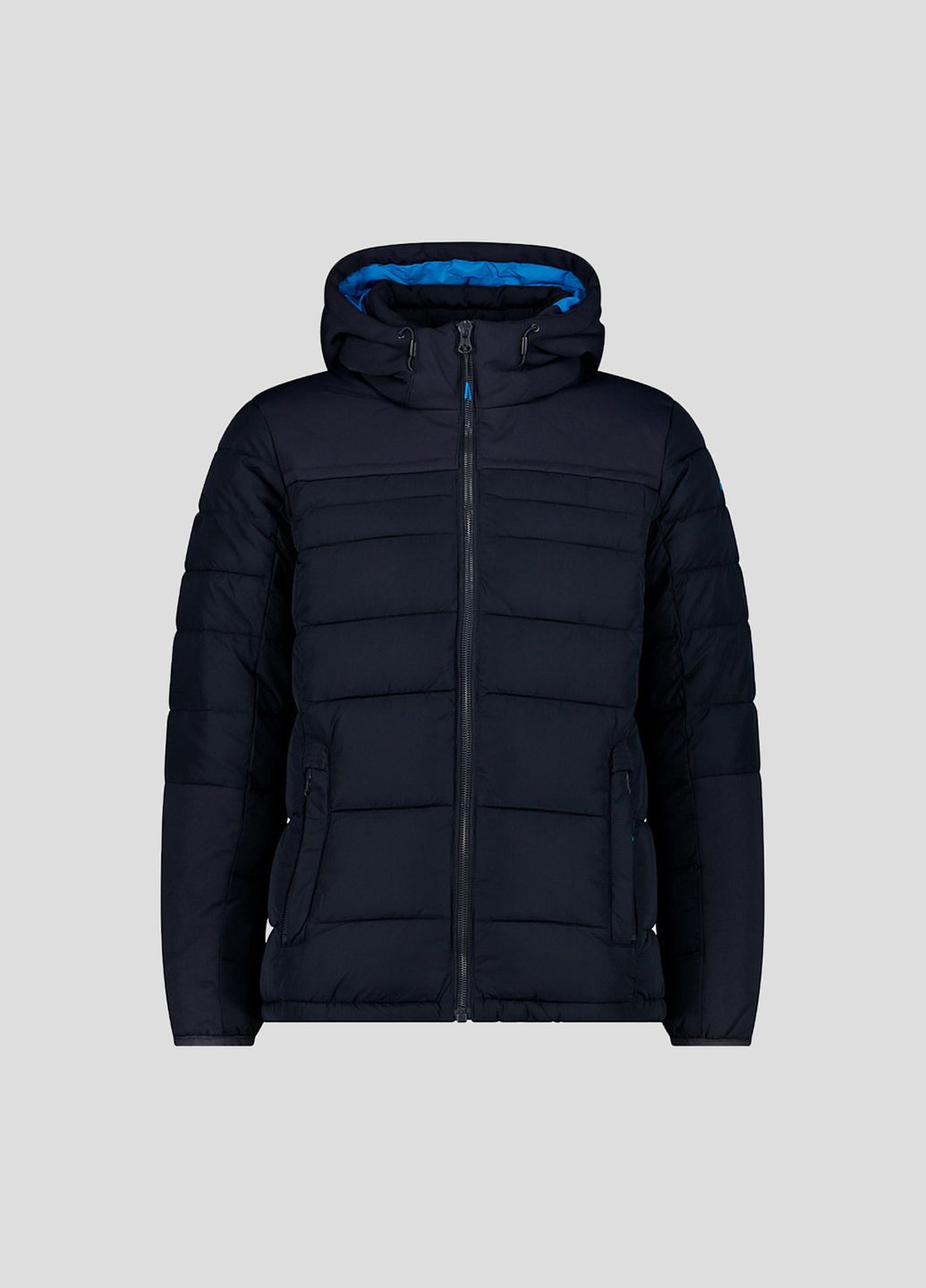 Темно-синяя зимняя мужская темно-синяя куртка на синтепоне man jacket fix hood CMP