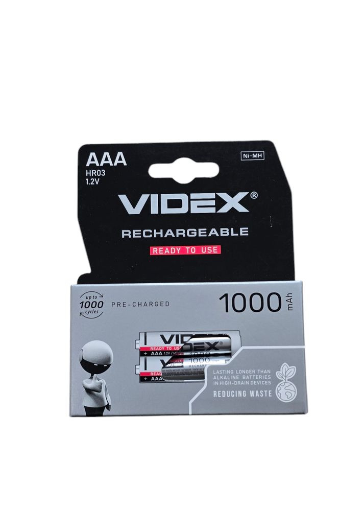 Акумулятор Ni-MH AAA/R03 1000 mAh (2шт) Videx (370256452)