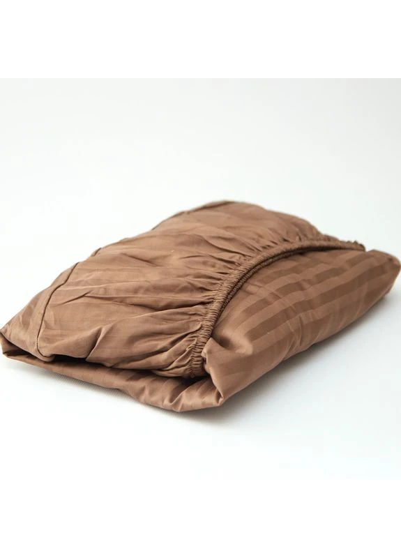 Простирадло на резинці Satin Stripe 90х190х10 см (MS-850004683) Moon&Star Latte Brown (386595752)