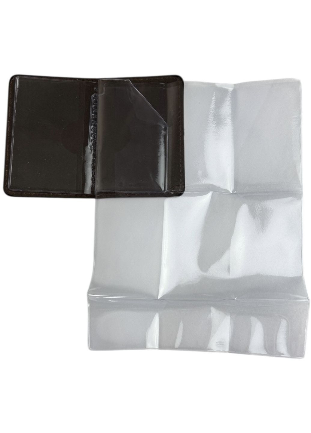 Обкладинка для документів ID Document з натуральної шкіри, темно-коричнева No Brand (371276120)