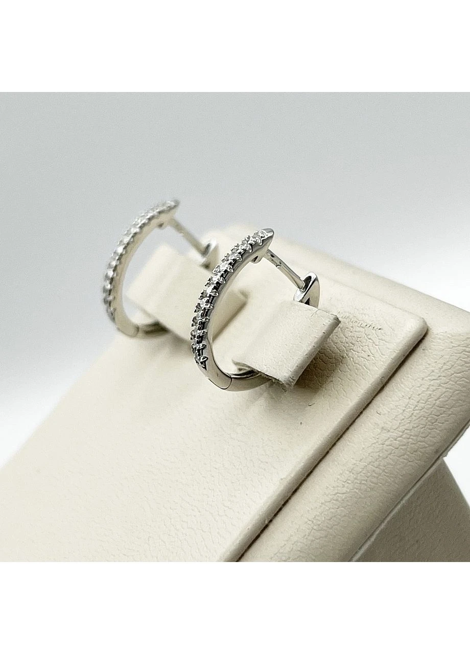Серьги серебряные с кубическим цирконием 1,71 г No Brand (369736560)