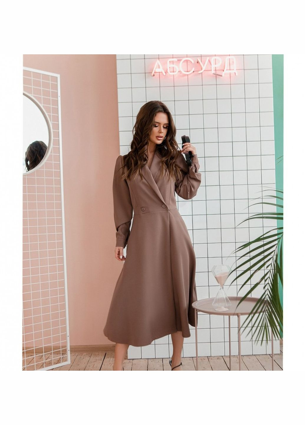 Кофейное платье Liton