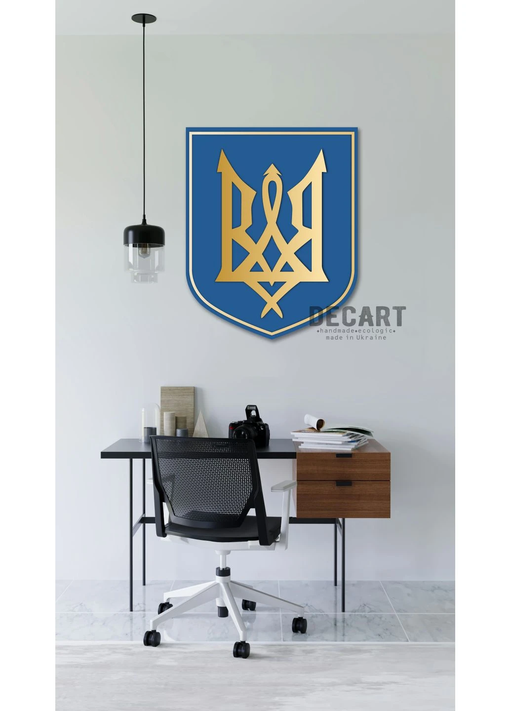 Герб України Тризуб багатошаровий об'ємний на стіну від "Воля" 110х84 см Decart (360609309)