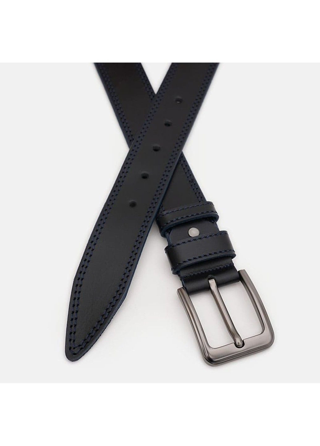 Чоловічий шкіряний ремінь 125v1fx98-black Borsa Leather (322959702)