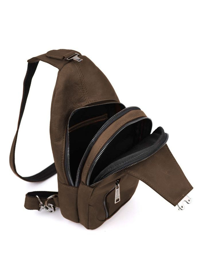 Чоловічий рюкзак-слінг із кінської шкіри RС-4004-3md коричневий TARWA (301907195)