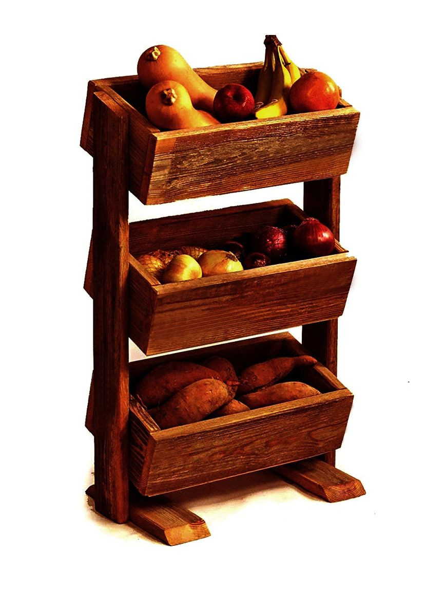 Стелаж для овочів і фруктів з дерева Олеандр латте (ЯХТ-003116) No Brand (327844958)