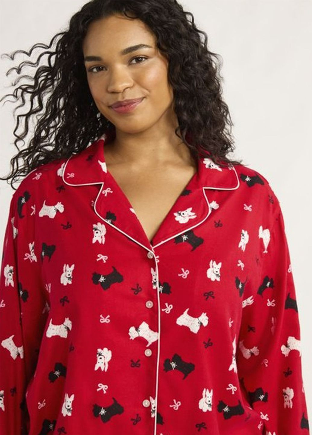 Червона всесезон піжама жіноча фланелева костюм для дому та сну сорочка + брюки Joyspun