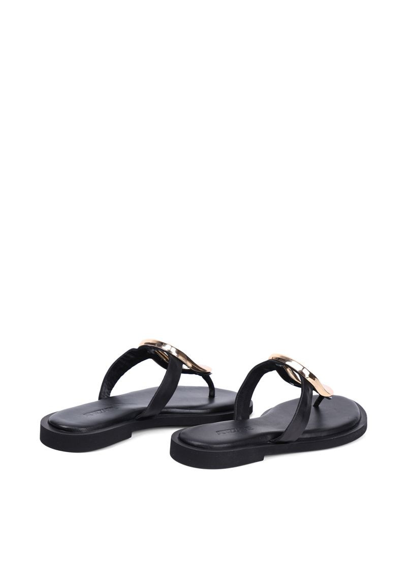 Жіночі Шльопанці 454-04 Чорний Шкіра Attizzare (330179844)