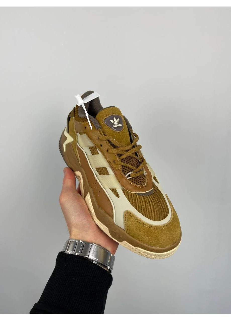 Коричневі кросівки чоловічі adidas niteball 2 brown fz5800 адідас найтбол коричневі демісезон No Brand