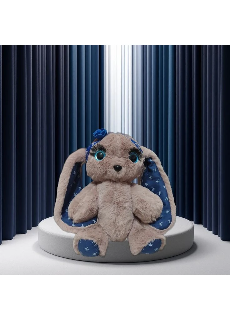 Меховая игрушка зайка с синим 25см 02934-4 No Brand (384220121)