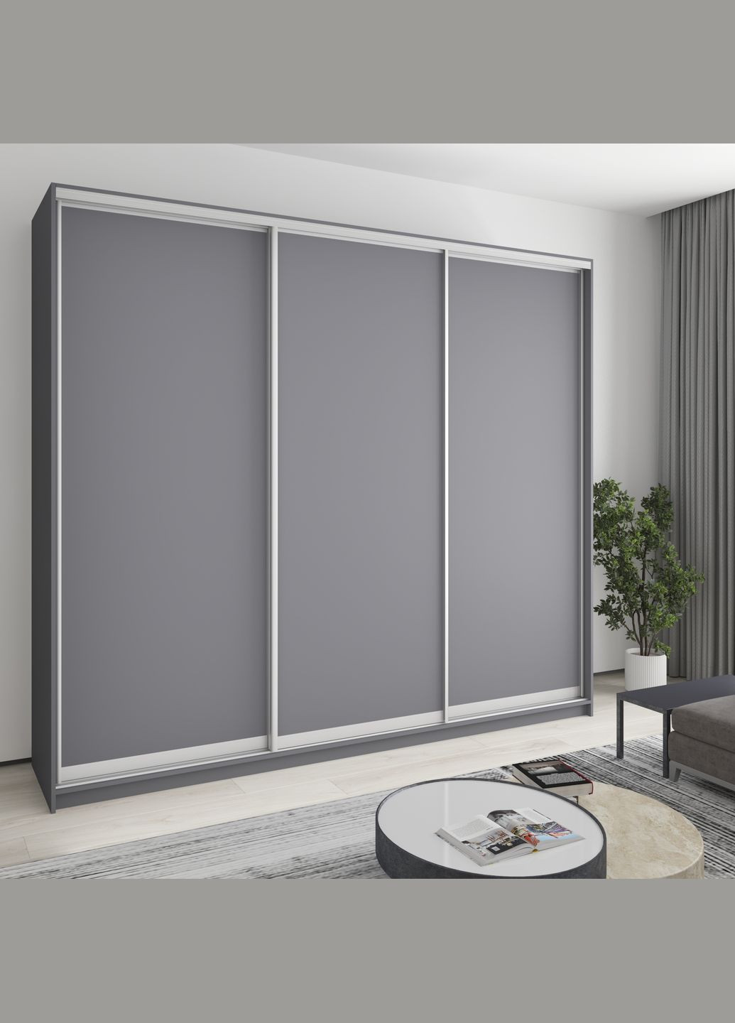 Шкаф-купе трехдверный Комбо AL 3ДСП 270x60x240 см (MBS-2049) MebelStar (346289917)