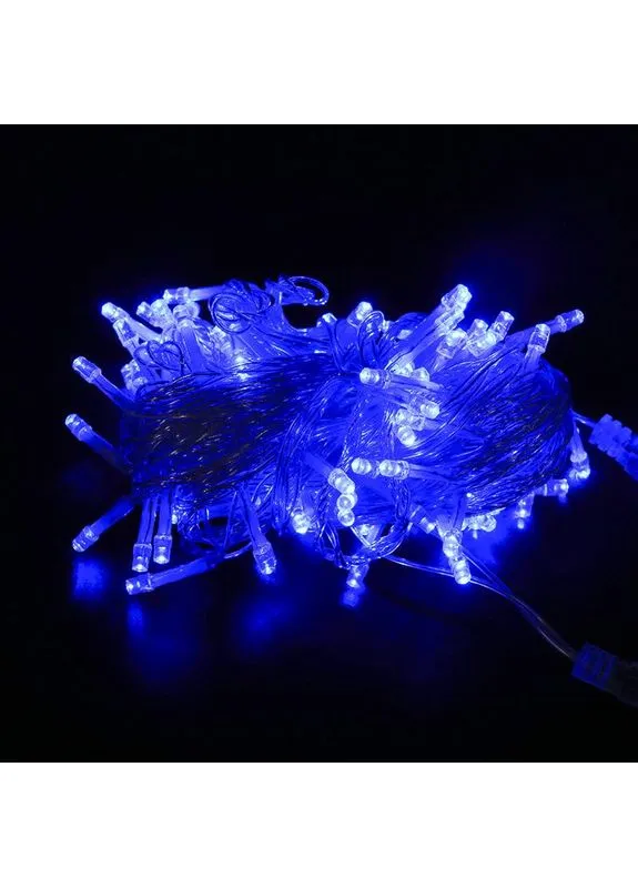 Гірлянда світлодіодна від мережі Y25-07B 19632 13 м 300 LED синя No Brand (381734277)