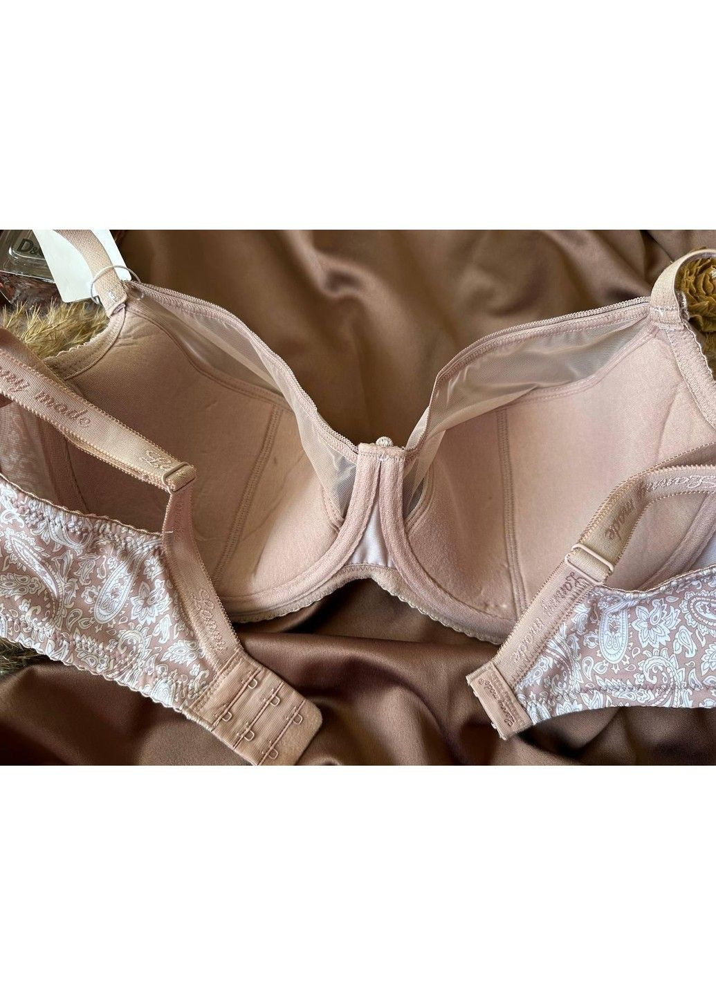 Пудровий бюстгальтер з тонким поролоном 12781 пудровий Lanny Mode