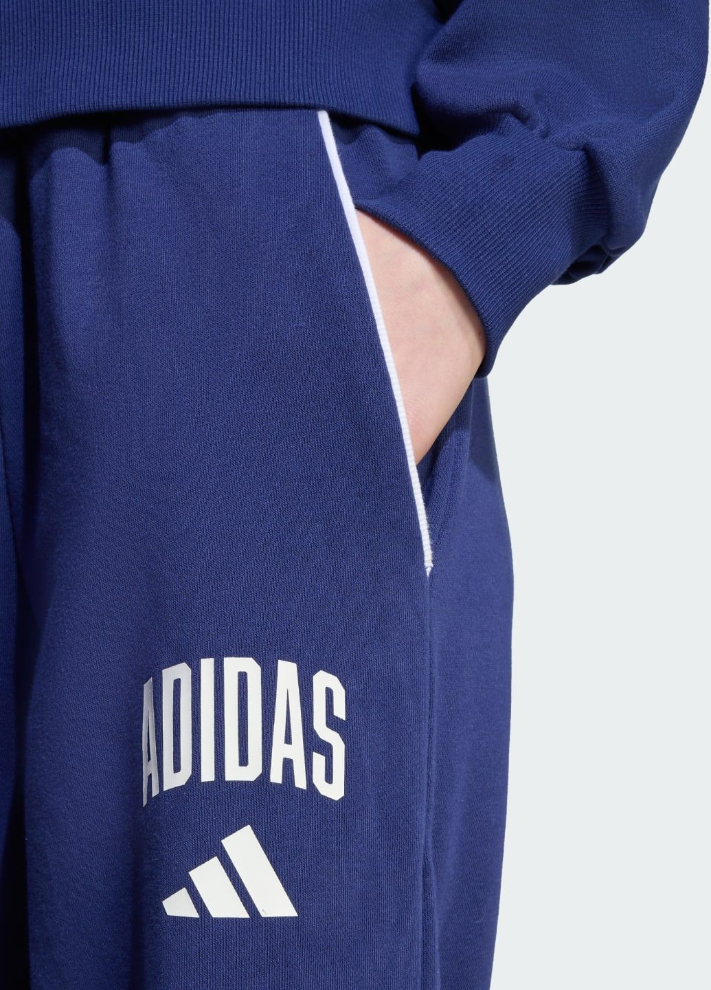 Синие спортивные демисезонные брюки adidas