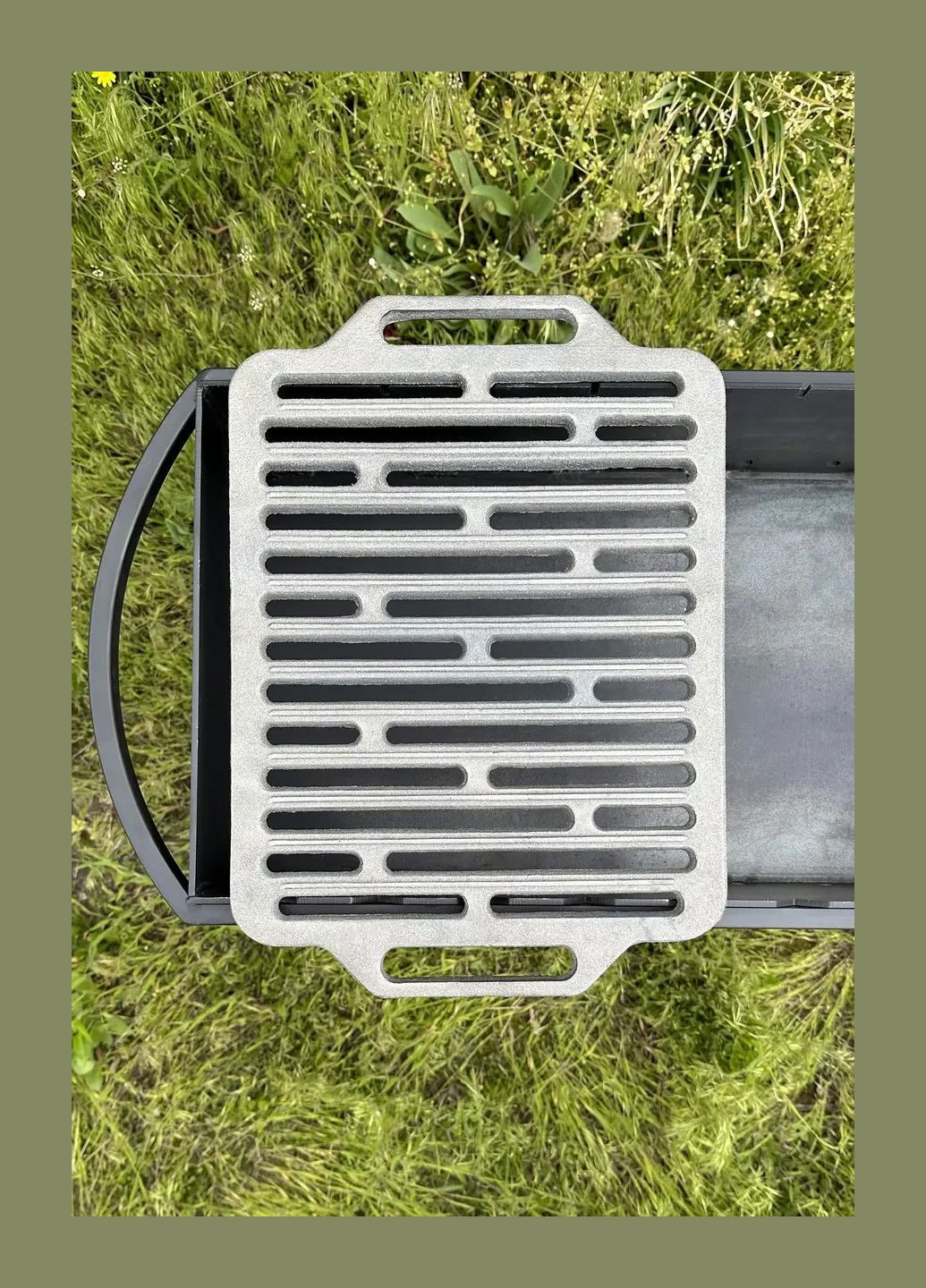 Чавунна решітка гриль для барбекю та мангала 420х300 Булат (324231766)