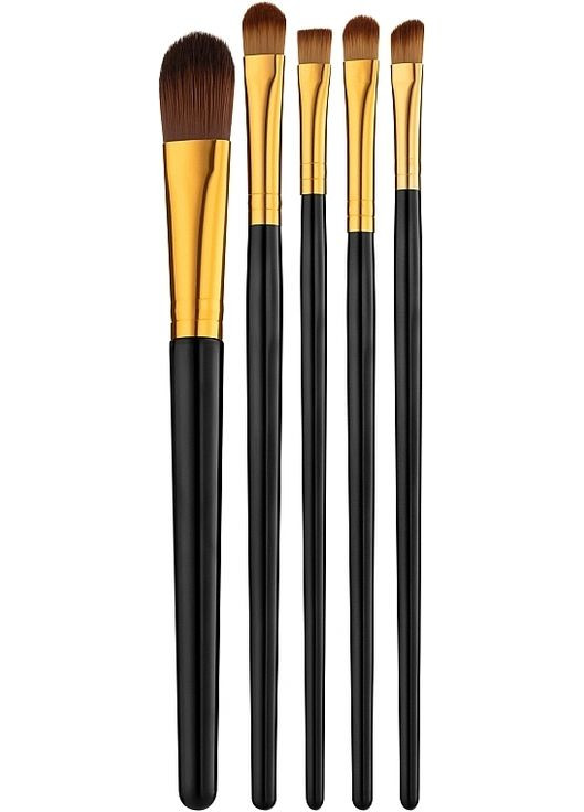 Набір пензлів для макіяжу, PF-83, чорний 5шт (1000957-27059341) Puffic Fashion (368653519)