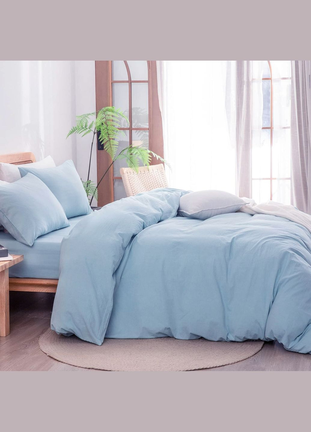 Комплект постельного белья, полуторный, вареный хлопок (Washed Cotton) Кондор (304574195)