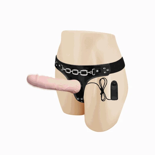 Страпон реалістичний фалоімітатор з вібратором 19 см Jessica Belt Strap On Flesh LyBaile (317747975)