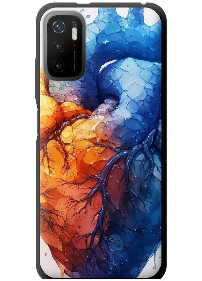 TPU черный чехол 'Арт-сердце' для Endorphone Xiaomi Redmi Note 10 5G (285117486)