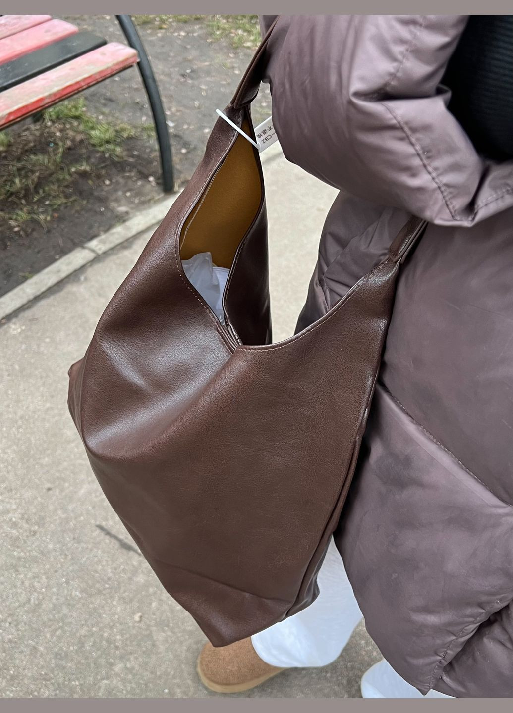 Жіноча сумка Hobobig коричнева (5225) No Brand (316089223)