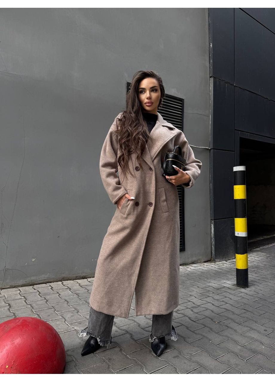 Темно-коричневое демисезонное Женское кашемировое пальто Asi.Store.ua