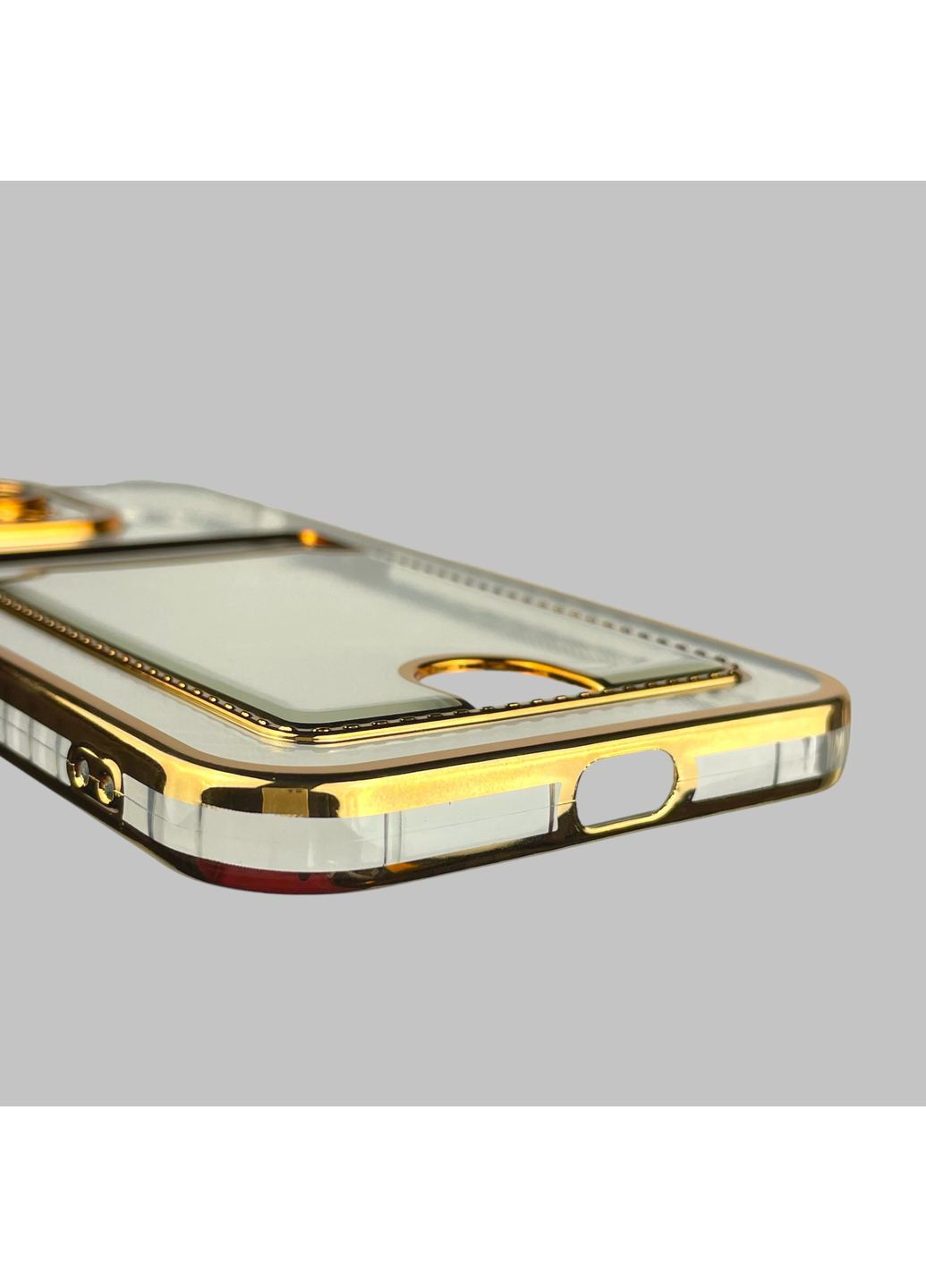 Чехол для iPhone 14 Pro Max с золотой окантовкой с карманом для карт на айфон 14 про макс золотой Apple (366021699)