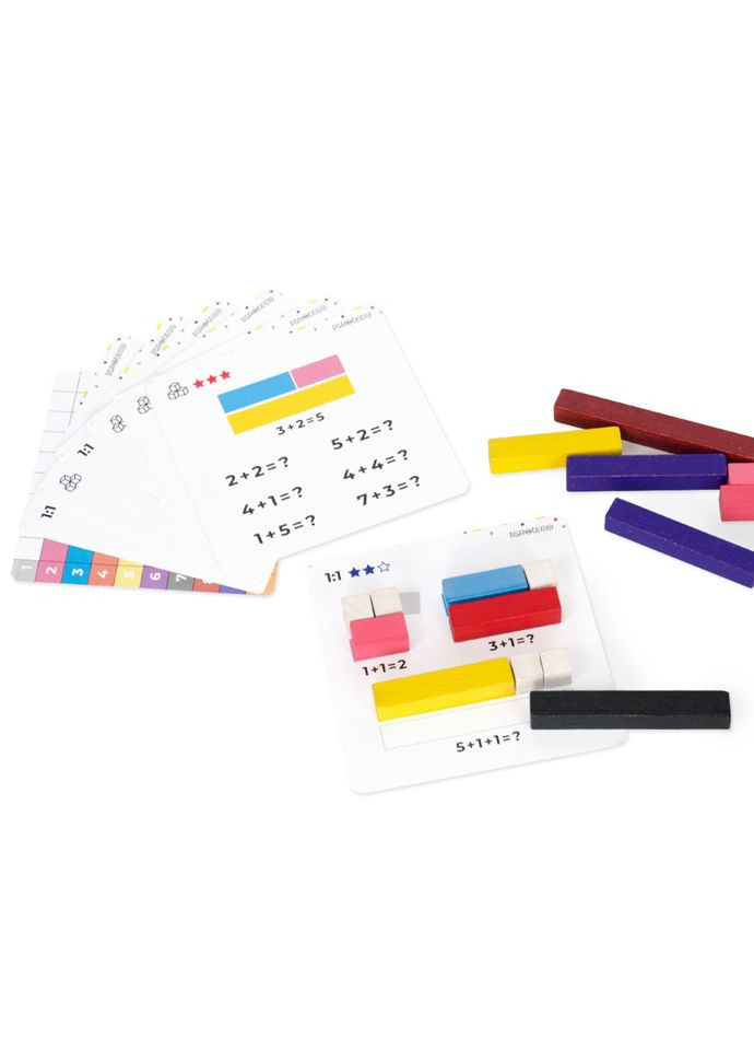 Учебный набор "Палочки для счета Кюизенера" 900385, 56 деталей Igroteco (365640112)