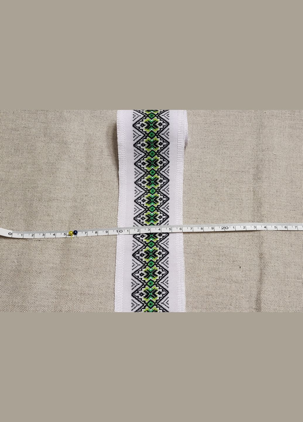 Етно-стрічка з вишивкою "Тіффані зелений"_6см Hand Made (338624956)