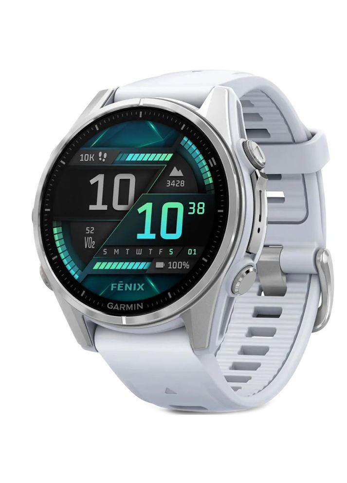 Смарт-годинник Fenix 8 43mm AMOLED Silver with Whitestone Silicone (010-02903-06) Garmin (351559726)